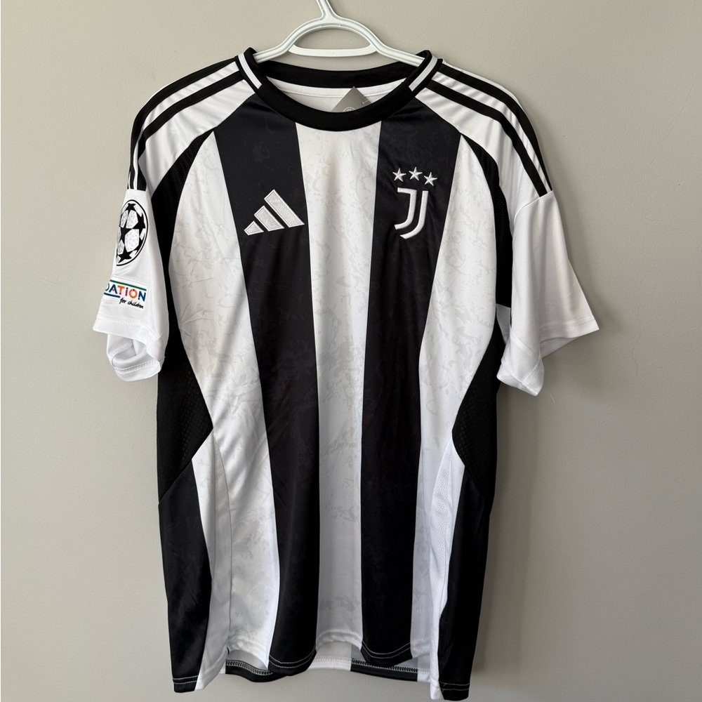 Dusan Vlahovic Juventus Champions League New Men’s Adidas Home Soccer Jersey
